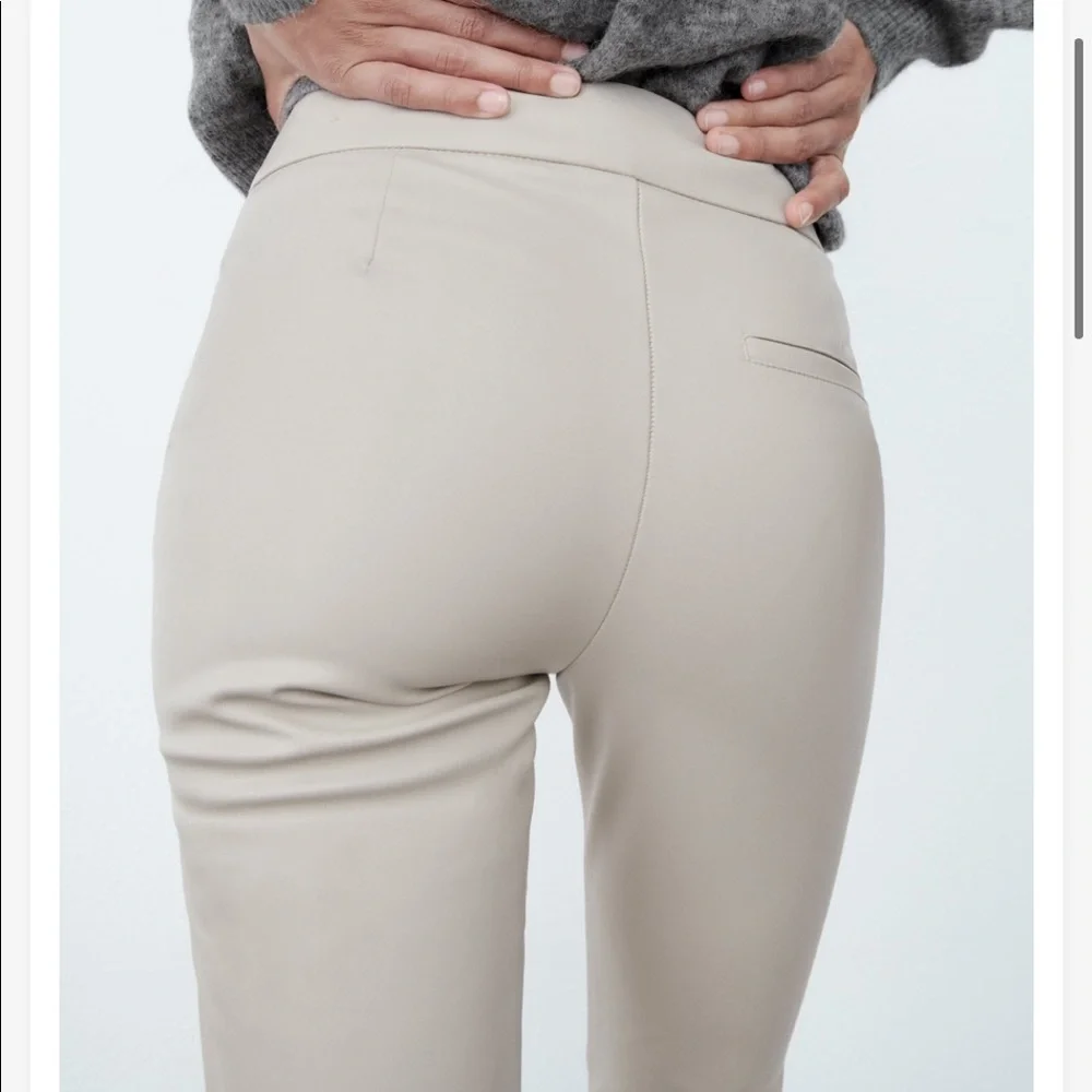 NWT Zara off white mini flare leggings - Picture 3 of 8